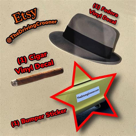 com Fedora and Cigar Car <strong>Decals</strong> I Think You Should Leave with Tim Robinson ITYSL. . Driving crooner decals